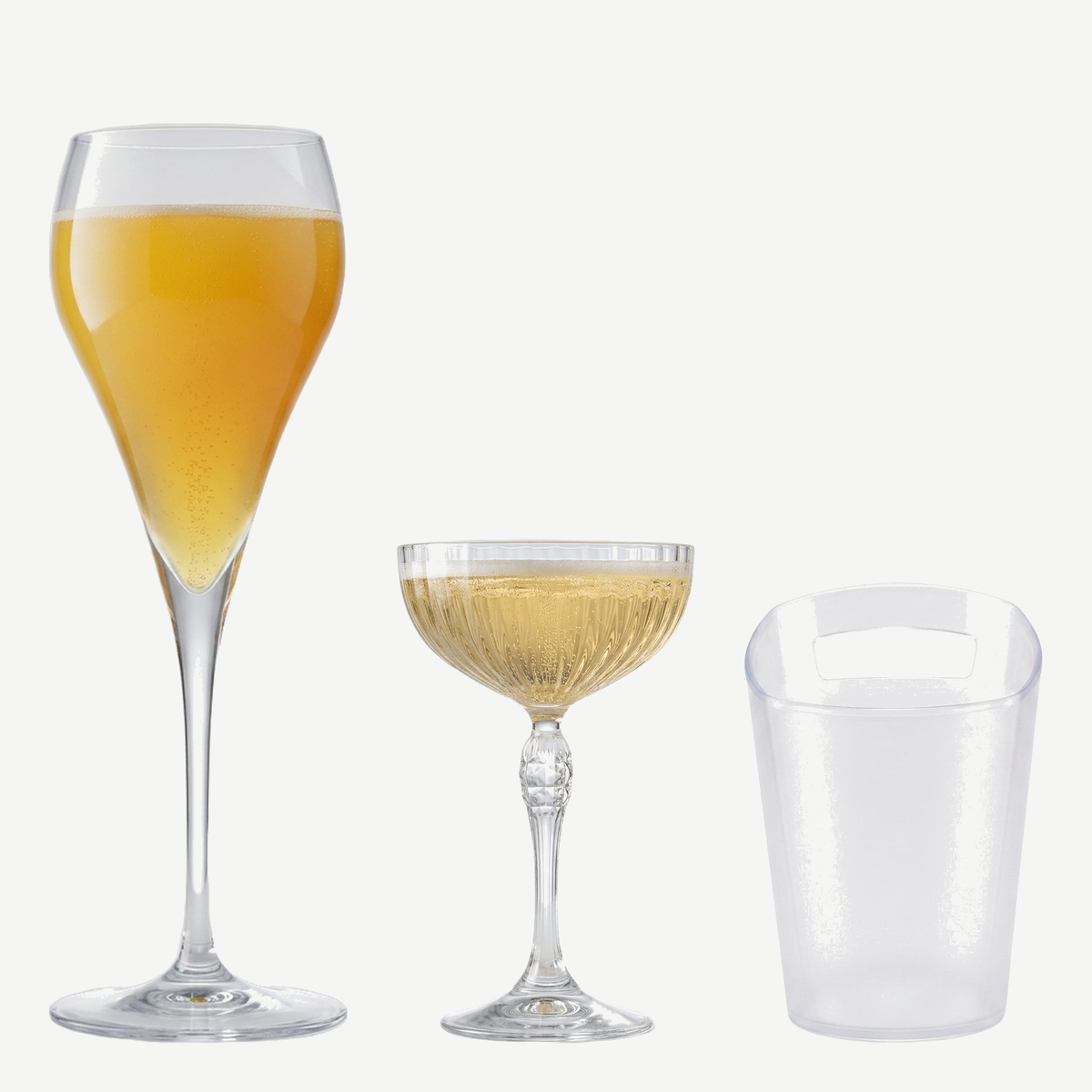 Verjaardagsbox met champagneflute, coupe en wijnkoeler