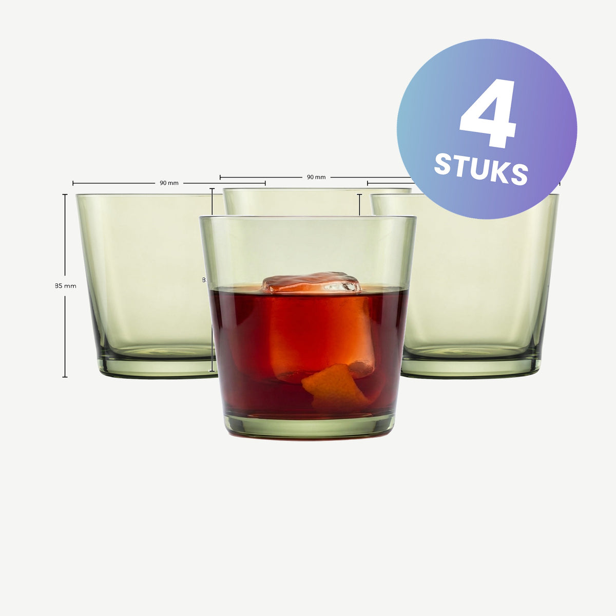 Zwiesel Glas Together Waterglas 36,7 Cl Olijfgroen - set van 4 glazen